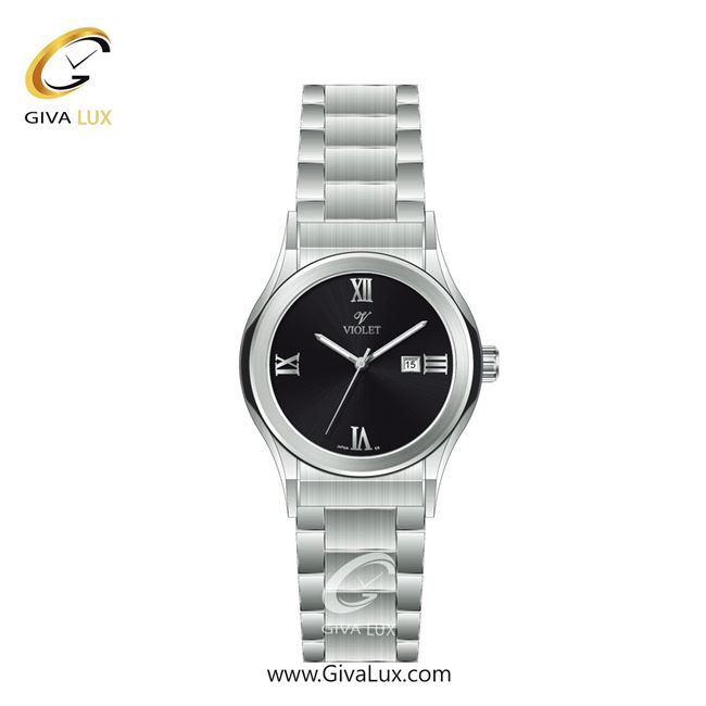 ساعت مچی اورجینال زنانه ویولت VIOLET نقره ای | نقره ای| مشکی| کد رفرنس 0565